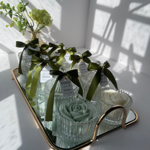 Rose candle favors - Design 1